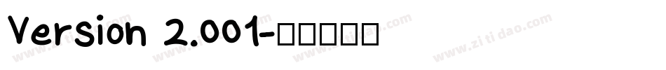 Version 2.001字体转换